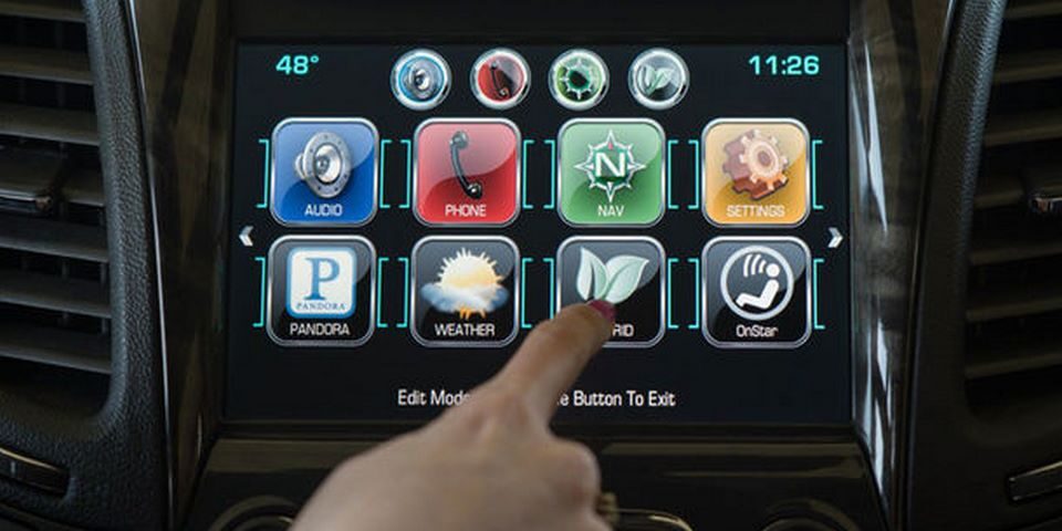 pantalla tactil del interior de auto