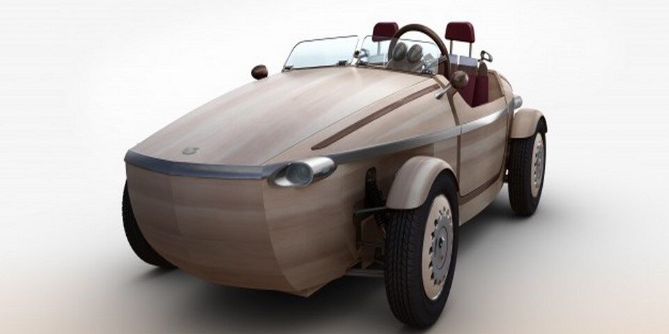 auto de madera toyota