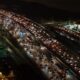 vista panoramica de trafico de autos
