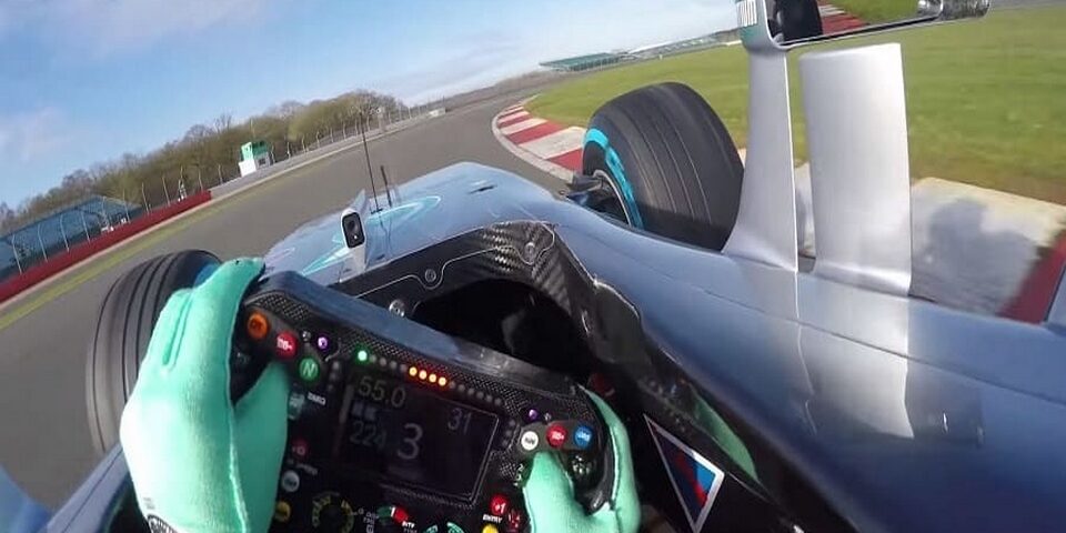 carrera formula1 vista desde el piloto